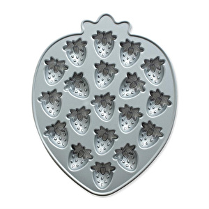 Nordicware Mini Çilekler Kek Kalıbı Platin