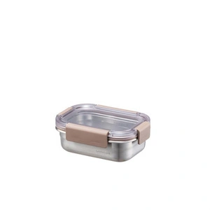 Locknlock Paslanmaz Çelik Fırın & Saklama Kabı Dörtgen Kilitli 310 Ml - Kahverengi görseli 2