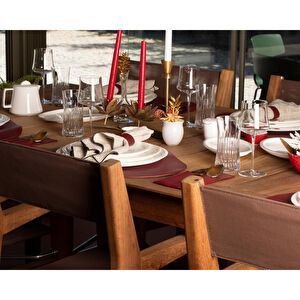 Bloominbag Bloomdine Velato Hakiki Deri Masa Seti (4'lü Placemat & Tabak Altlığı Seti) görseli 2