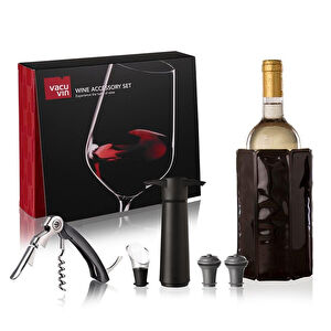 Vacu Vin Şarap Seti Siyah