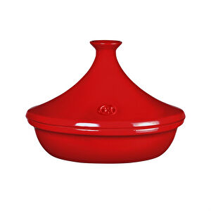 Emile Henry Ateşe Dayanıklı Tajin 27 Cm 3 Lt Antrasit/charcoal Kırmızı/burgundy