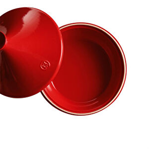 Emile Henry Ateşe Dayanıklı Tajin 27 Cm 3 Lt Antrasit/charcoal Kırmızı/burgundy