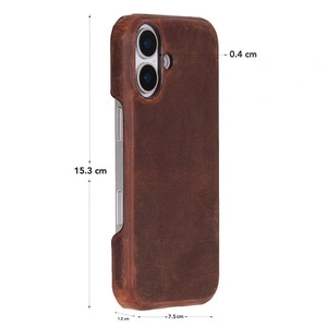 Bloominbag Bloomcase Ultimate Jacket Saddle Brown - Apple Iphone 17 (6.3") Hakiki Deri Kılıf görseli 3