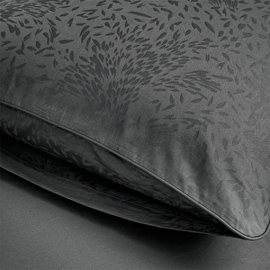 Penelope %100 Pamuk Saten Nevresim Seti 240x220 Cm Antrasit - Plume Serisi görseli 3