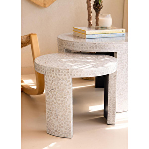 The Mia Sedef Tabure Yan Sehpa 66x48 Cm Tlc0117 görseli 5