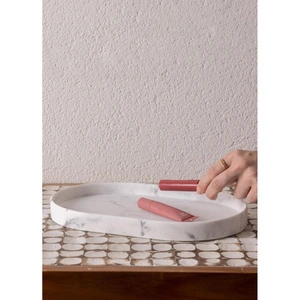 The Mia Marble Banyo Tepsisi Beyaz 30x20x3 Cm görseli 4