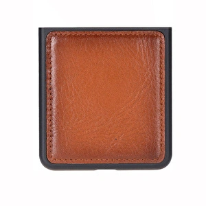 Bloominbag Bloomcase Flex Cool Tan Hakiki Deri Samsung Galaxy Z Flip 7 Kılıf(6.9"-4.1") görseli 3