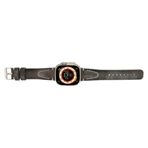 Bloominbag Bloomstrap Avilla Ash Gray Hakiki Deri Apple Watch Kayışı-44/45/46/49mm görseli 3