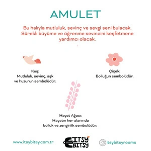 Itsy Bitsy Kids Amulet Bird Mint Yeşili Yıkanabilir Yuvarlak Çocuk Halısı 120cm görseli 4
