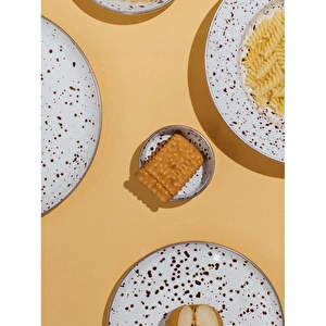 Emaylab Speckles Emaye 4’lü Kapaklı Çerezlik, Kahvaltılık, Reçellik, Zeytinlik, Sunumluk Seti 8cm 200 Ml görseli 2