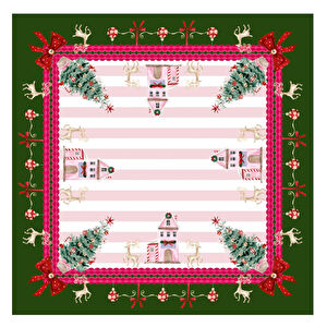 Maxxdeco 140x140 Cm Masa Örtüsü-pink- 12578