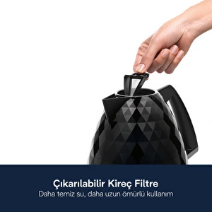 Delonghi Brillante, Kbj2001.bk Su Isıtıcısı Kettle görseli 3