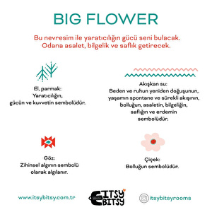 Itsy Bitsy Kids Big Flower Çift Taraflı Pamuk Saten Pembe Çocuk Nevresim Seti 140x200cm görseli 5