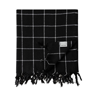 Mudo Home Edwin Si̇yah Çok Amaçli Örtü 140x140 Cm