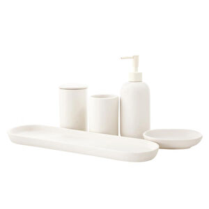Mudo Home Mat Beyaz 5'li̇ Kutulu Banyo Seti̇