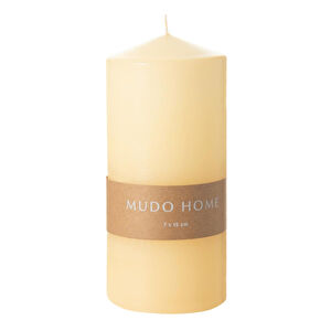 Mudo Home Sütun Mum Krem 7x15 Cm