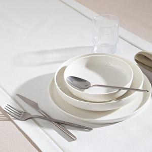 Mudo Home Ephesus White Çukur Tabak Seti̇ 22cm - 6li