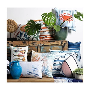 Mudo Home Aqua Fish Kirlent Renkli̇ 35x55 görseli 4