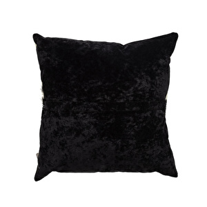 Mudo Home Sophia Deri̇ Kirlent Si̇yah Beyaz 45x45 görseli 3