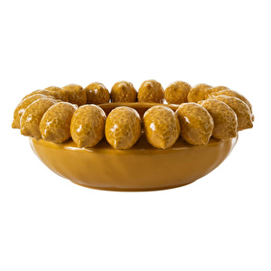 Mudo Home Lemon Grove Dekorati̇f Kase 37x37x14cm görseli 1