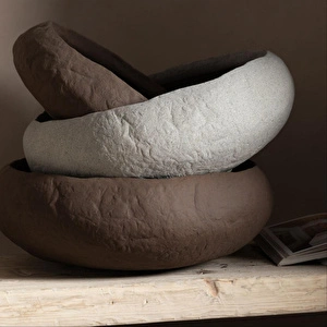 Mudo Home Earth Dekorati̇f Kase Kahve 43x39x15cm görseli 3