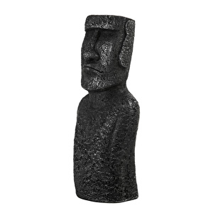 Mudo Home Moai Statue Gri̇ Bi̇blo 12x18x44 Cm görseli 3