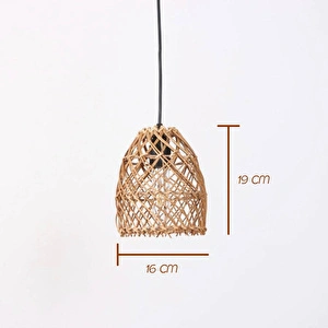 Mylamp Yonca 16x19 Cm. Rattan Lamba görseli 2