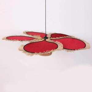 Mylamp Papatya Kadife Kumaş Avize 90 Cm 30 Cm