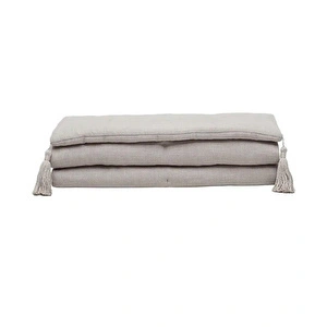 Penelope Nora Püsküllü Yatak Üzeri Runner 70x220 Cm Naturel görseli 1