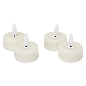 Tchibo Led’li Gerçek Tealight Mum, 4lü, Beyaz görseli 2