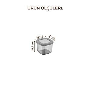 Vienev Foly Etiketli Kare Erzak Saklama Kabı 3'lü Set Küçük Boy 3x(0,55 Li̇tre) görseli 5