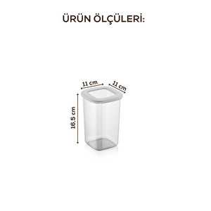 Vienev Etiketli Foly Kare Erzak Saklama Kabı Seti 18li 1,2 Orta Boy Beyaz görseli 4