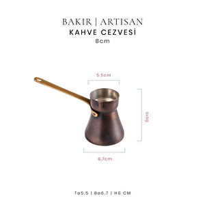 Voeux Artisan Koleksiyonu Bakır Kahve Cezvesi 8 cm