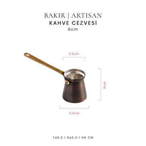 Voeux Artisan Koleksiyonu Bakır Kahve Cezvesi 6 cm