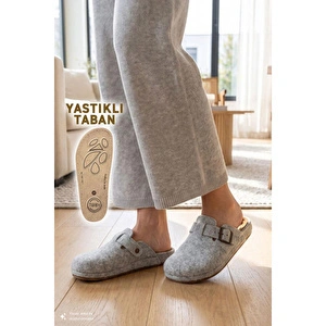 Twigy Tuana Kadın Garson Boy Ev Terliği Gri 36/40 görseli 1