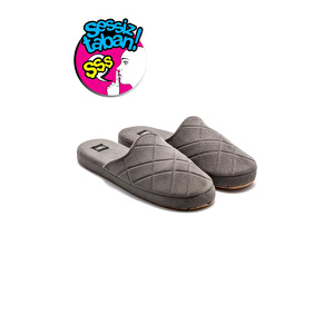 Twigy Bako Sessiz Taban Erkek Ev Terliği Gri 41/46