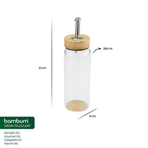 Bambum Mima Bambu Kapaklı Yağdanlık 300ml