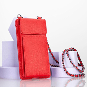 Bloominbag City Muse Deri Crimson Rouge Çapraz Askılı Telefon Cüzdan görseli 2