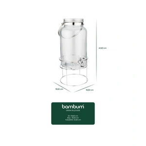 Bambum Crystal Metal Standlı Cam Sebil 6l görseli 4