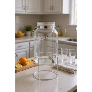 Bambum Crystal Metal Standlı Cam Sebil 6l