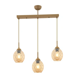 Apliqa Nino 3lü Sıralı Eskitme Modern Sarkıt Oturma Odası Salon Sarkıt Avize görseli 2