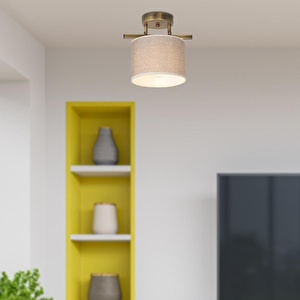 Apliqa Selina Tekli Eskitme Şapkalı Plafonyer Modern Mutfak Salon Avize görseli 1