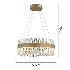 Apliqa Brampton 50'lik Eskitme 3 Renkli 94 Watt Ledli Yemek Masası Üstü, Oturma Odası, Salon Avize görseli 5
