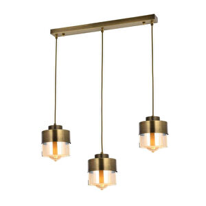 Apliqa Boris 3lü Sıralı Komple Eskitme Sarkıt Modern Genç Odası Mutfak Salon Avize görseli 2