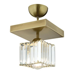 Apliqa Rivia Eskitme Plafonyer Kristalli Taşlı Modern Tasarım Kristal Salon Avize görseli 5