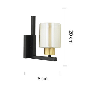 Apliqa Tisse 3 Lü Siyah-eskitme Modern Tasarım Yatak Odası Salon Avize-aplik Seti 3 Parça görseli 2