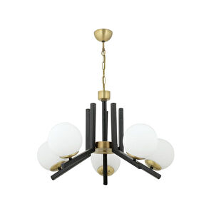 Morgan 5 Li Eskitme Siyah Modern Yatak Odası Mutfak Oturma Odası Salon Avize