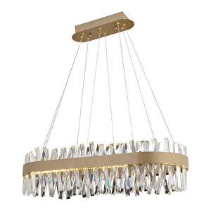Apliqa Brampton 6'lı Sıralı Eskitme 3 Renkli 100 Watt Ledli Yemek Masası Üstü, Oturma Odası, Salon Avize görseli 2