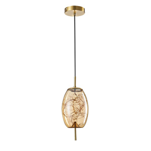 Apliqa Jasper 10 Watt 3000k Eskitme Bal Camlı Tekli Peri Led Sarkıt Avize görseli 2