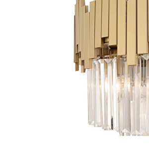 Apliqa Navona Eskitme Kristalli, Taşlı Modern Tasarım Kristal Salon Avize görseli 5